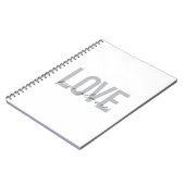 Coole, einfache, moderne Design Liebe Pennsylvania Notizblock (Linke Seite)