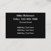 Coole einfache Taxistandkarten Visitenkarte (Rückseite)