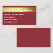 Coole Einfache Uber-Fahrerkarte für Hagelfahrten Visitenkarte (Vorne/Hinten)