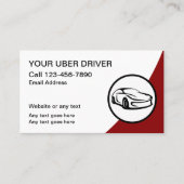 Coole Einfache Uber-Treiber-Visitenkarten Visitenkarte (Vorderseite)