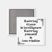 Coole, einfache Weisheitsphilosophie tao Satz Magnet (Vorderseite/Rückseite)