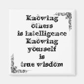 Coole, einfache Weisheitsphilosophie tao Satz Magnet (Vorne)