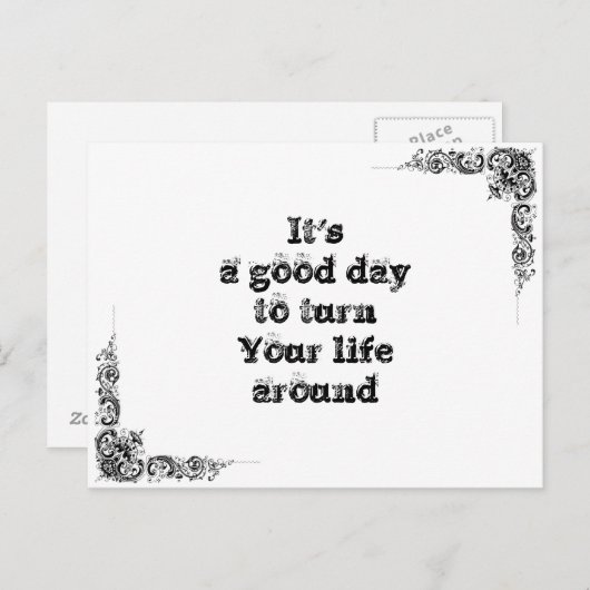 Coole, einfache Weisheitsphilosophie tao Satz Postkarte (Vorne/Hinten)