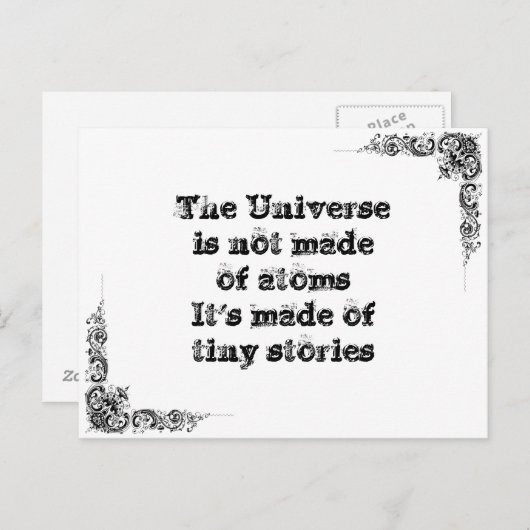 Coole, einfache Weisheitsphilosophie tao Satz Postkarte (Vorne/Hinten)