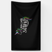Coole Einhornscheibe _ Funny Magical Reitteam Banner (Vertikal)