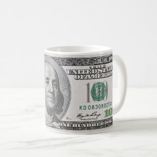 Coole einhundert Dollar Tasse! Kaffeetasse