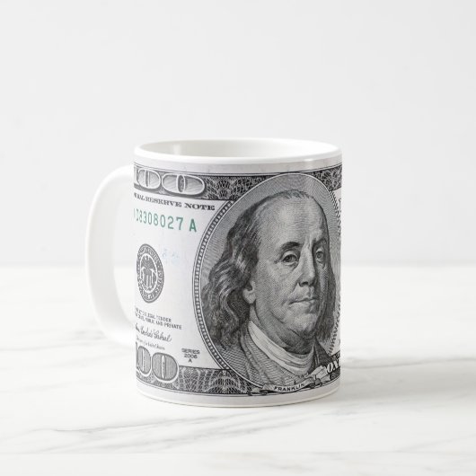 Coole einhundert Dollar Tasse! Kaffeetasse (Vorderseite Links)