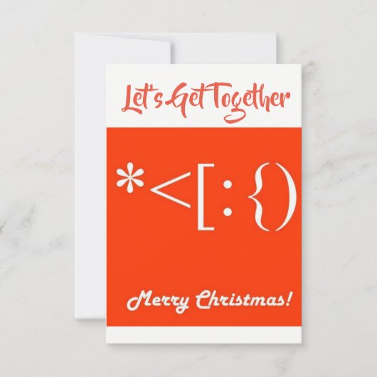 coole EINLADUNG "LASSEN SIE UNS ZUSAMMENKOMMEN" (Vorderseite)