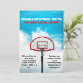 coole Einladung Postkarte: Highschool-Turnier (Stehend Vorderseite)