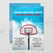 coole Einladung Postkarte: Highschool-Turnier (Vorne/Hinten)