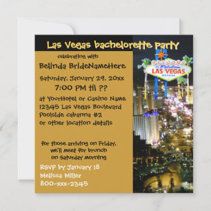 Coole Einladungen für Las Vegas Bachelorette