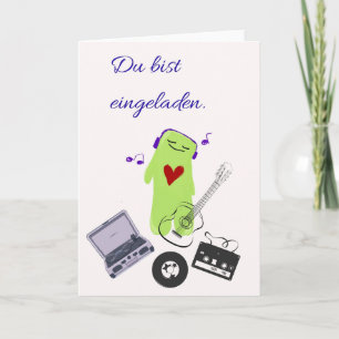 Coole Einladungskarte Du bist eingeladen mit Musik