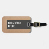 Coole Einmalige Pappe Grau Streifen Gepäckanhänger (Vorderseite horizontal)