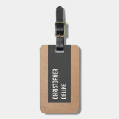 Coole Einmalige Pappe Grau Streifen Gepäckanhänger (Vorderseite vertikal)