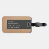 Coole Einmalige Pappe Grau Streifen Gepäckanhänger (Rückseite horizontal)