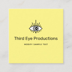 Coole, einzigartige Dritte-Augen-Gelbe Visitenkart Quadratische Visitenkarte