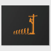 Coole einzigartige Evolution von Lineman Electrici Geschenkpapier (Flach)