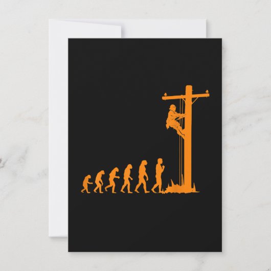 Coole einzigartige Evolution von Lineman Electrici Mitteilungskarte (Vorderseite)