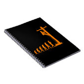 Coole einzigartige Evolution von Lineman Electrici Notizblock (Rechte Seite)