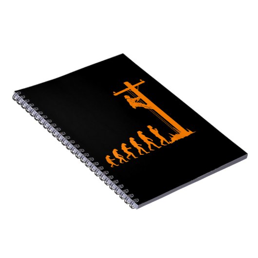 Coole einzigartige Evolution von Lineman Electrici Notizblock (Rechte Seite)