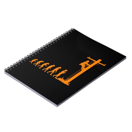 Coole einzigartige Evolution von Lineman Electrici Notizblock (Linke Seite)