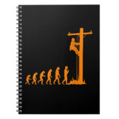 Coole einzigartige Evolution von Lineman Electrici Notizblock (Vorderseite)