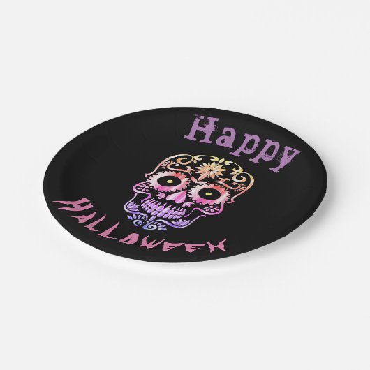 Coole, einzigartige Halloween-Party-Teller Pappteller (Schrägansicht)