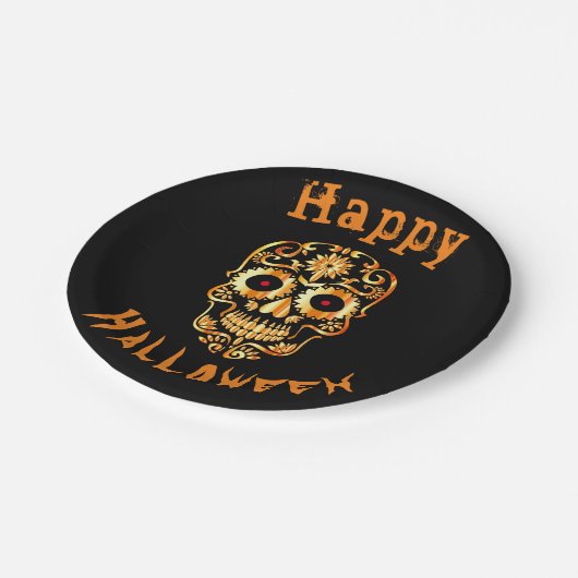 Coole, einzigartige Halloween-Party-Teller Pappteller (Schrägansicht)