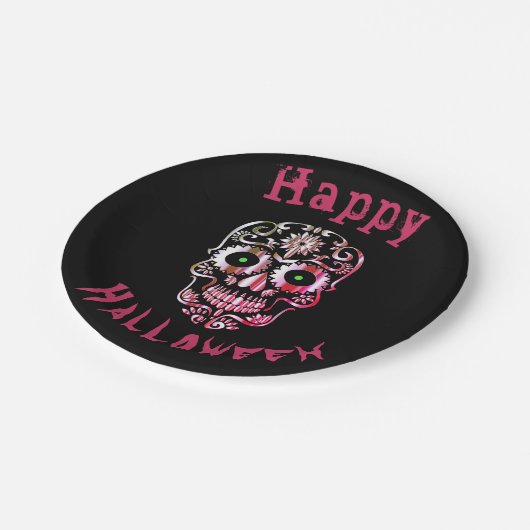 Coole, einzigartige Halloween-Party-Teller Pappteller (Schrägansicht)