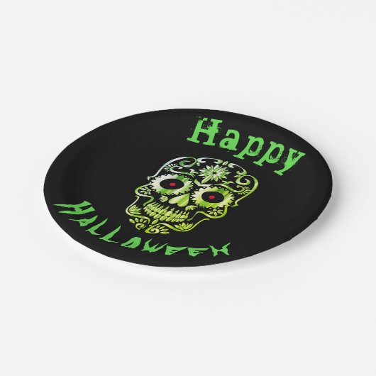 Coole, einzigartige Halloween-Party-Teller Pappteller (Schrägansicht)