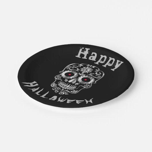 Coole, einzigartige Halloween-Party-Teller Pappteller (Schrägansicht)