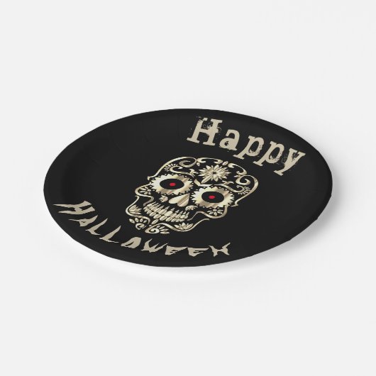 Coole, einzigartige Halloween-Party-Teller Pappteller (Schrägansicht)