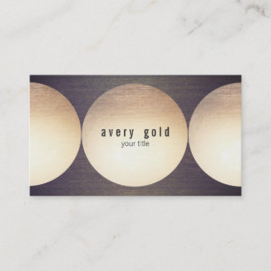 Coole einzigartige Imitate Gold Foil Circle Wood M Visitenkarte