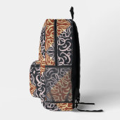 Coole Einzigartige Mandala Muster Monogramm-Initia Bedruckter Rucksack (Rechts)