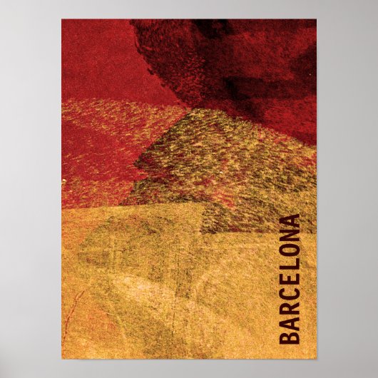Coole, einzigartige moderne Barcelona Design Kunst Poster (Vorne)