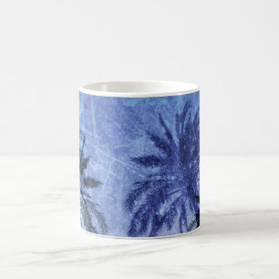 Coole, einzigartige, moderne Blaupalmendesignkunst Kaffeetasse