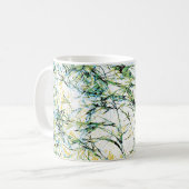 Coole, einzigartige moderne Blume Blumendesign Art Kaffeetasse (Vorderseite Links)