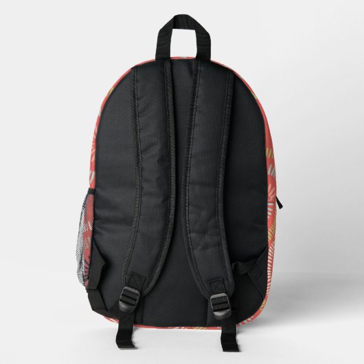 Coole Einzigartige Monogramm Bedruckter Rucksack (Rückseite)