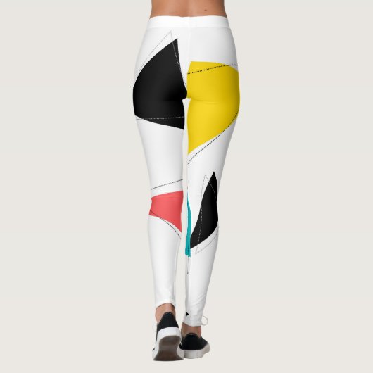 Coole, einzigartige, trendige, bunte Dreiecke in d Leggings (Rückseite)