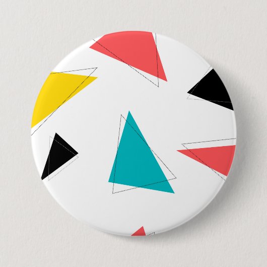 Coole, einzigartige, trendige, bunte, urbane Dreie Button (Vorderseite)