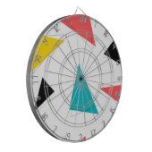 Coole, einzigartige, trendige, bunte, urbane Dreie Dartscheibe (Vorderseite Links)