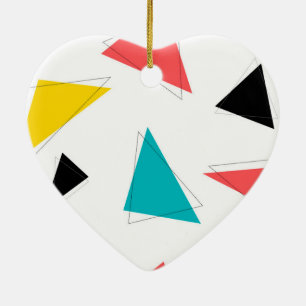 Coole, einzigartige, trendige, bunte, urbane Dreie Keramik Ornament