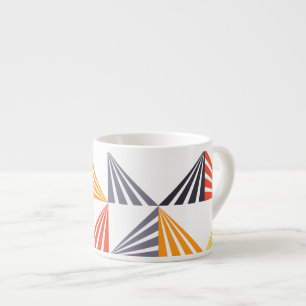Coole, einzigartige, trendige, urbane, bunte Dreie Espressotasse