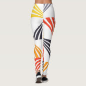 Coole, einzigartige, trendige, urbane, bunte Dreie Leggings (Rückseite)