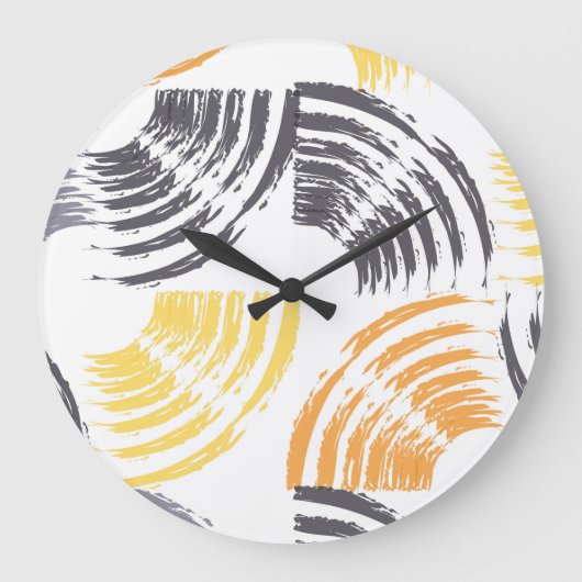 Coole, einzigartige, trendige, urbane, farbenfrohe große wanduhr (Vorderseite)