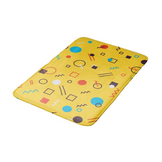 Coole, einzigartige, trendige, urbane geometrische badematte (Schrägansicht)