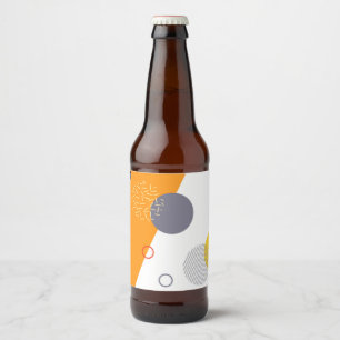 Coole, einzigartige, trendige, urbane geometrische bierflaschenetikett
