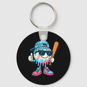 Coole Eis-Drip Baseball-Drip für Jungen Sport Schlüsselanhänger