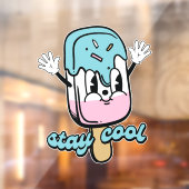 Coole Eiscreme bleibe Fensteraufkleber (Blatt 2)