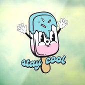 Coole Eiscreme bleibe Fensteraufkleber (Blatt 3)